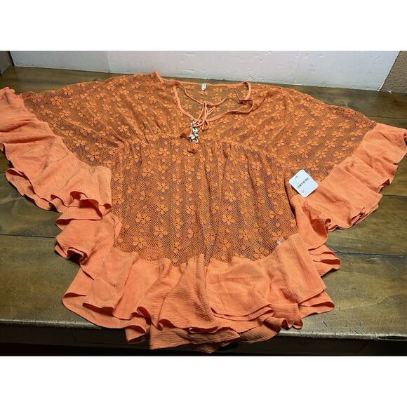 Free People Intimately Kokomo Beach Floral Lace Cover Up Medium NWT - Picture 8 of 13